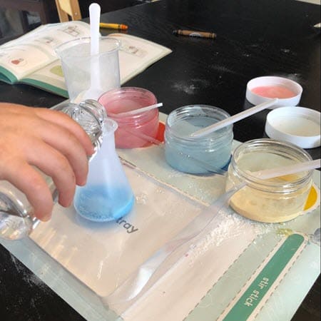 A colorful chemistry experiment