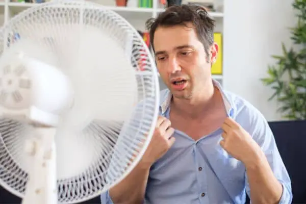 Man Looking Exhausted Due To Summer Heat