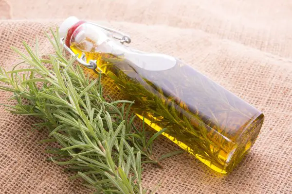 A Small Bottle Of Rosemary Essential Oil