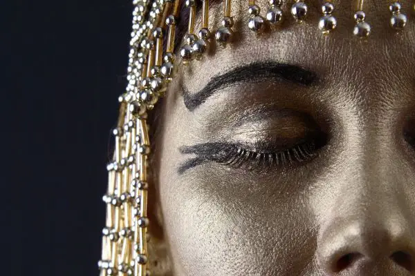 A Womans Eye With Ancient Egyptian Makeup